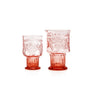 verres à pied fleur de lys rose