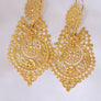 boucles d'oreille rainha en filigrane argent plaqué or