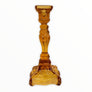 Bougeoir en verre orange