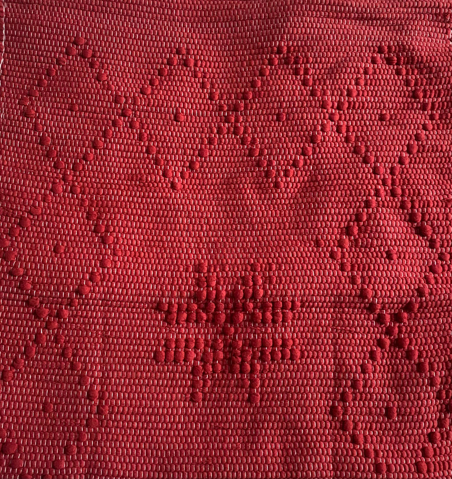 Tapis en coton rouge 60x40