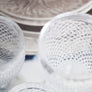 Sur commande // Verre à pied pointe de diamant transparent