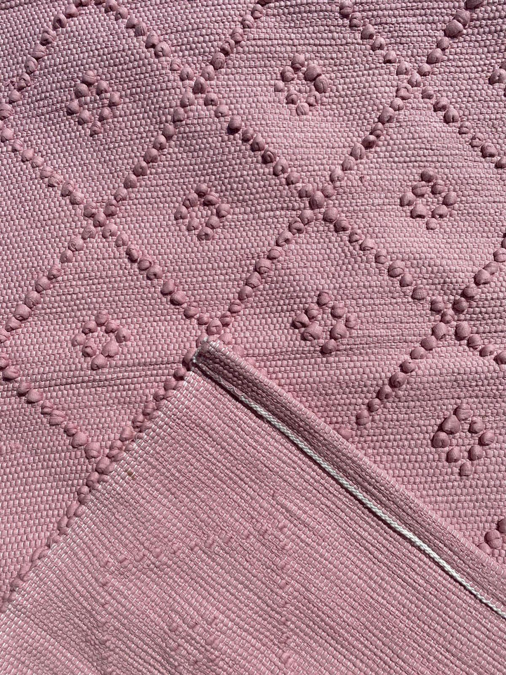 Tapis en coton rose pale 100x50