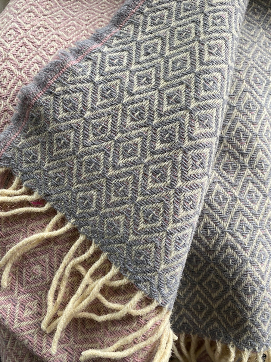 Couverture en laine double face