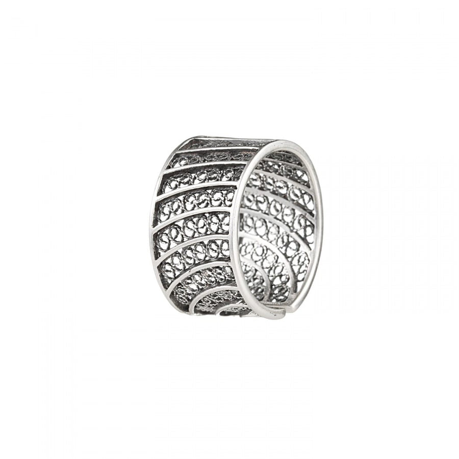 bague ajustable filigrane argent